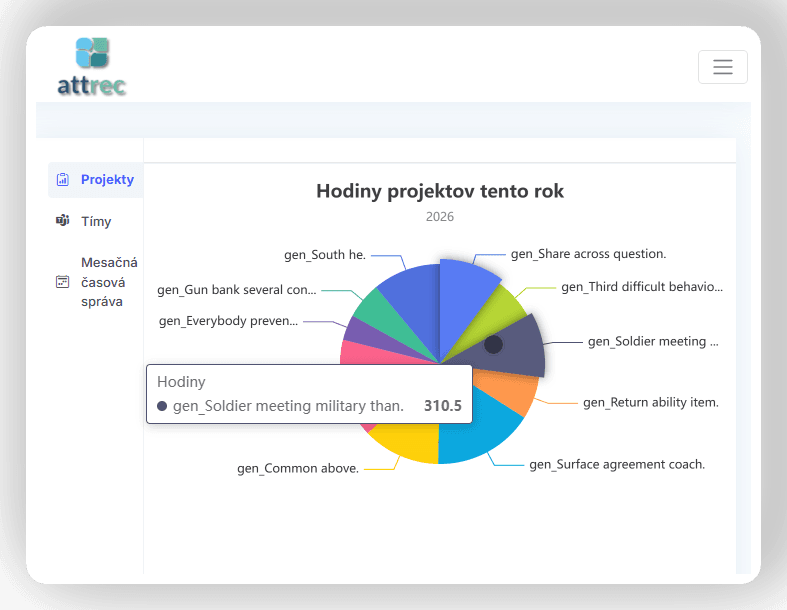 ATTREC - Systém sledovania projektových hodín